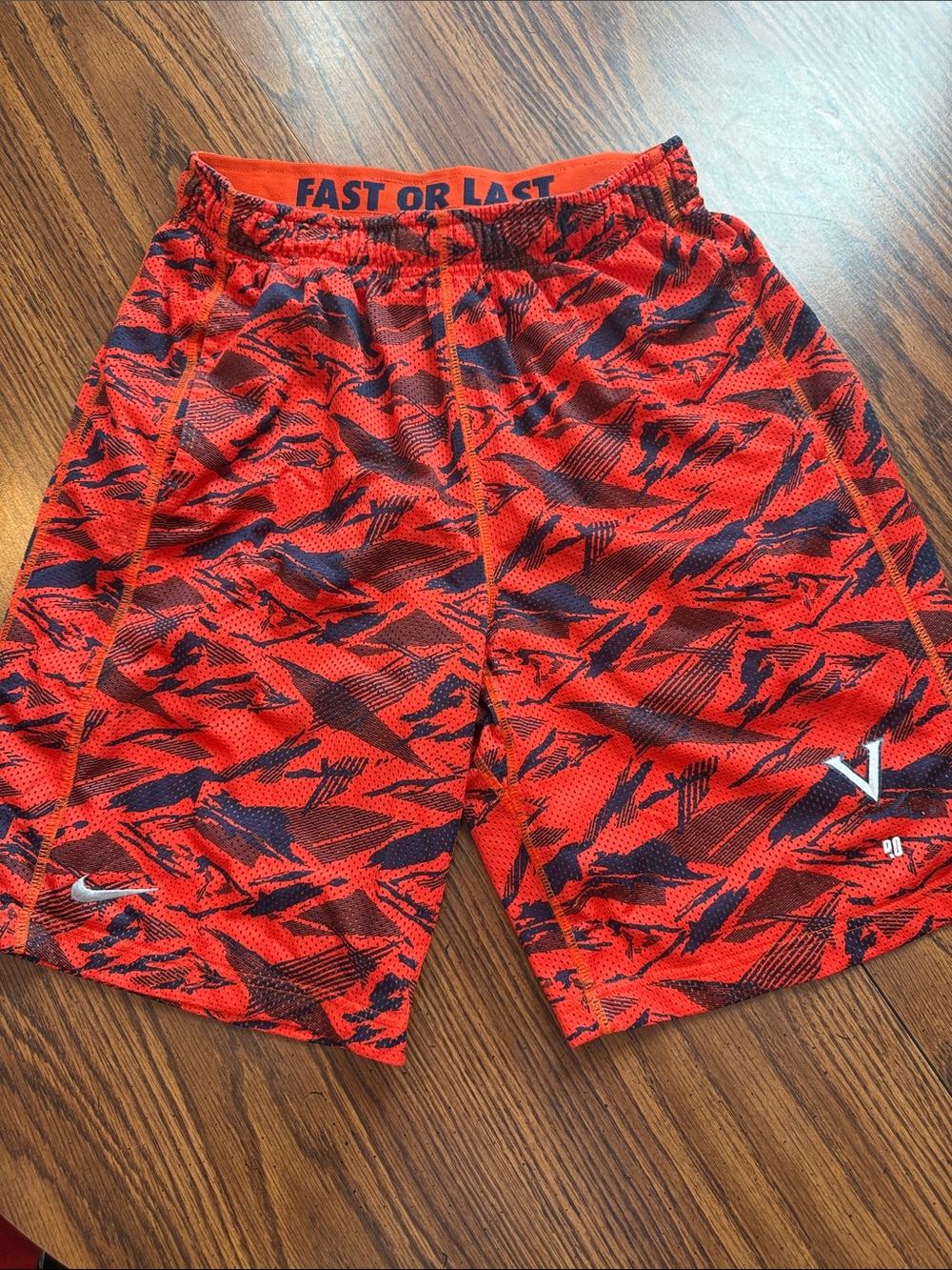 Nike Men’s Orange and Blue 'Fast Or Last' Athletic Shorts - UVA Lacrosse